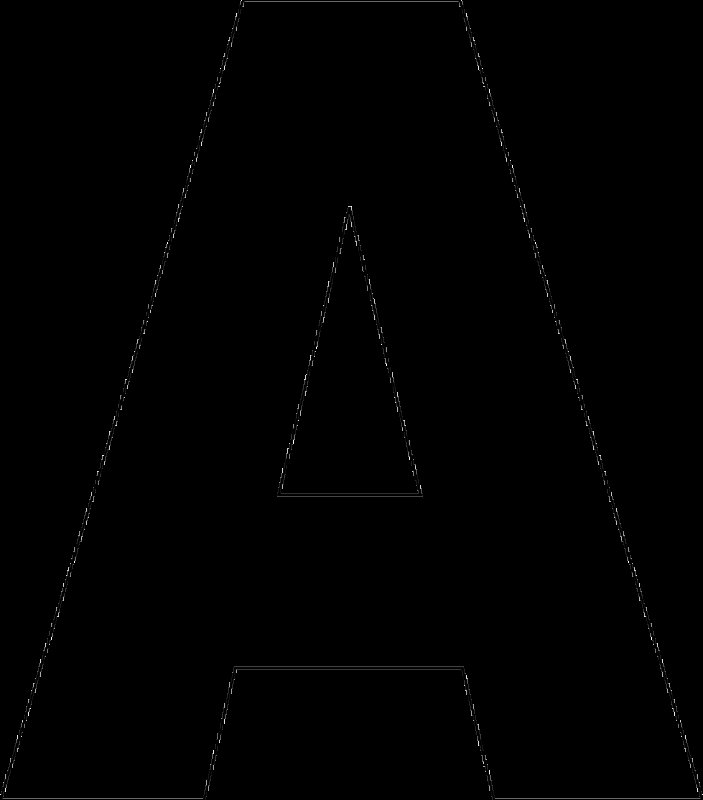 Трафарет букв