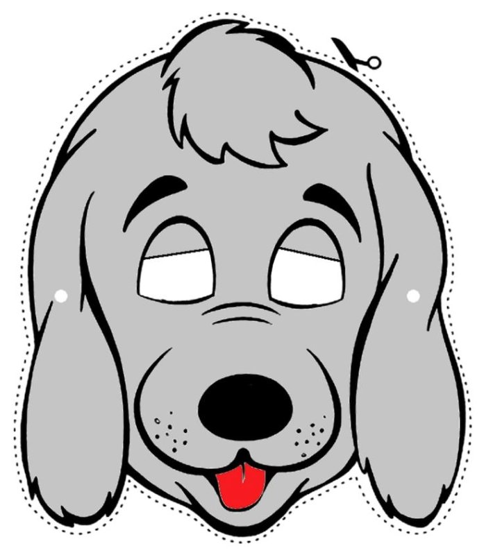 Маска собаки для детей