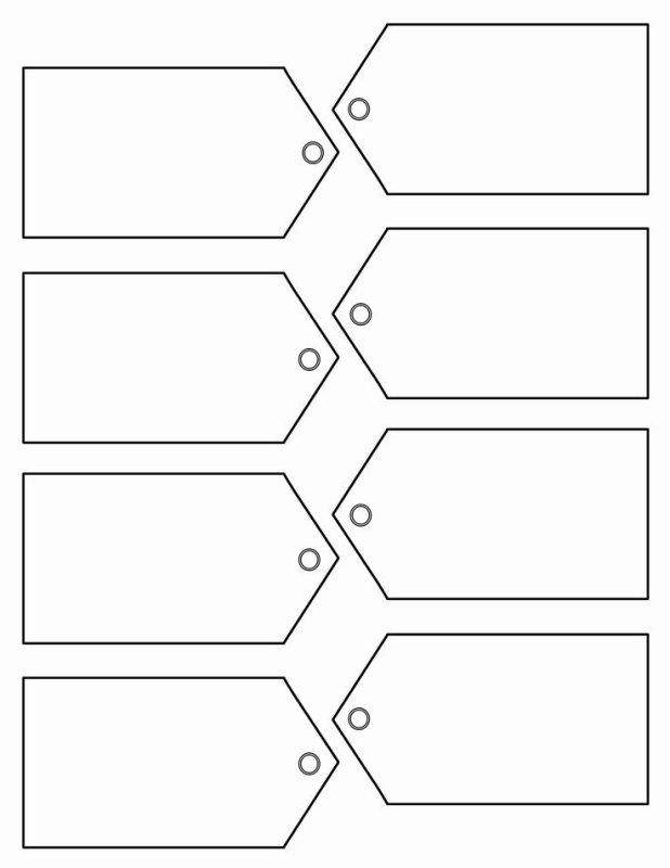 Трафарет бирки на подарок