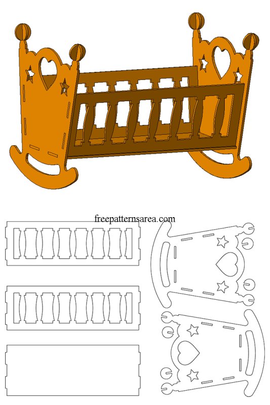 Кроватка качалка люлька чертеж