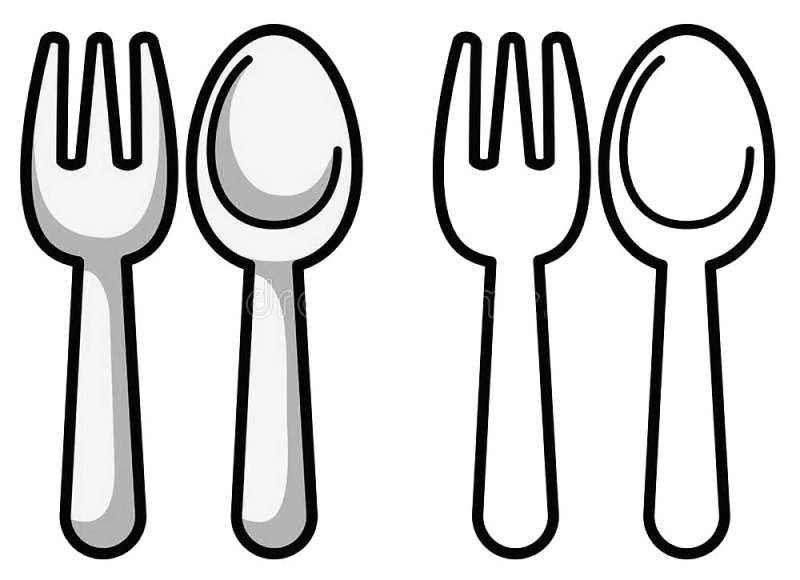 Ложка раскраска