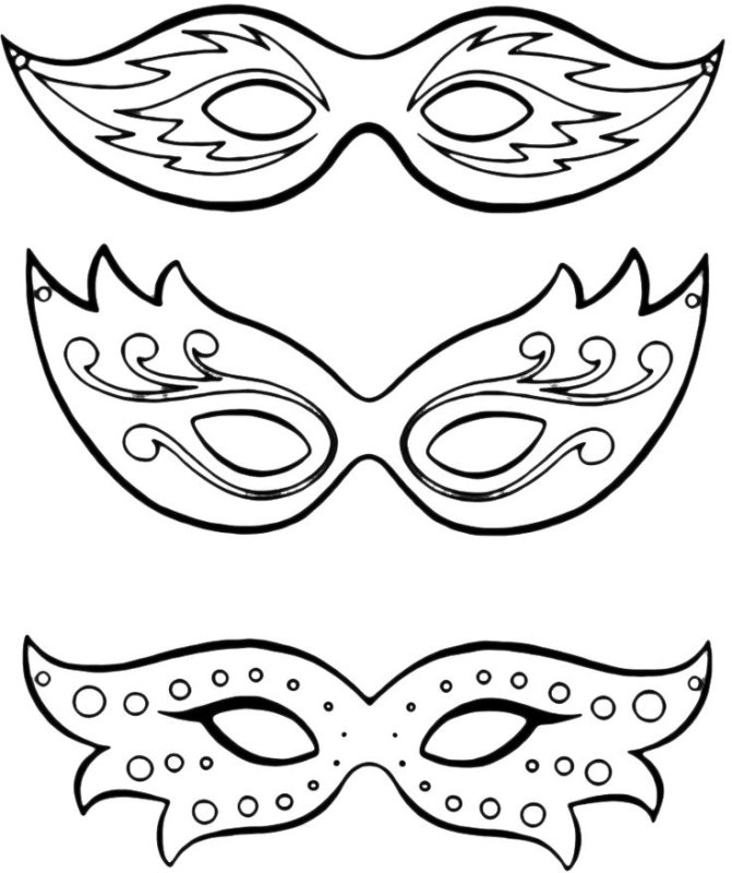 Карнавальные маски шаблоны для печати