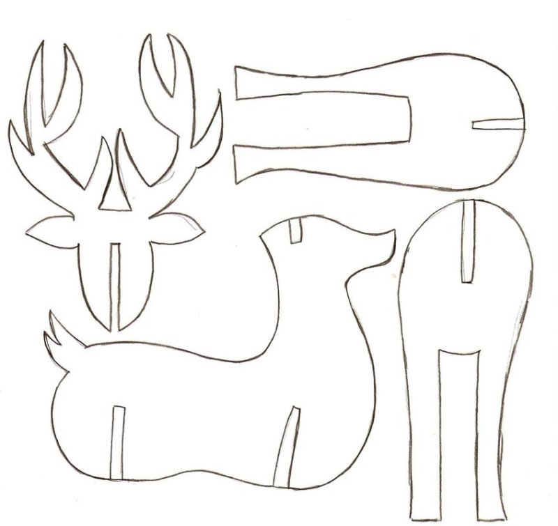 Заготовки для оленя из картона