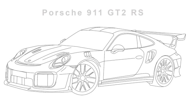 Раскраска Порше 911 gt3