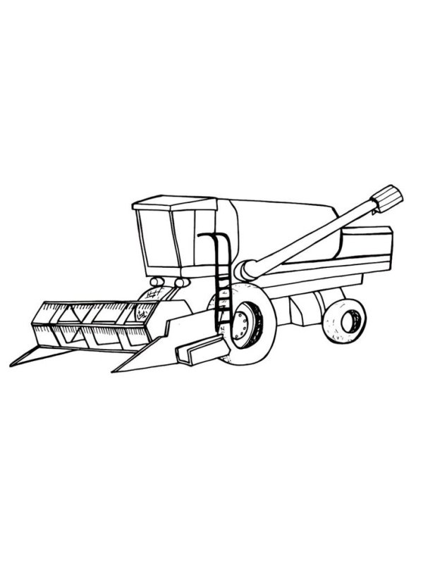 Комбайн John Deere раскраска