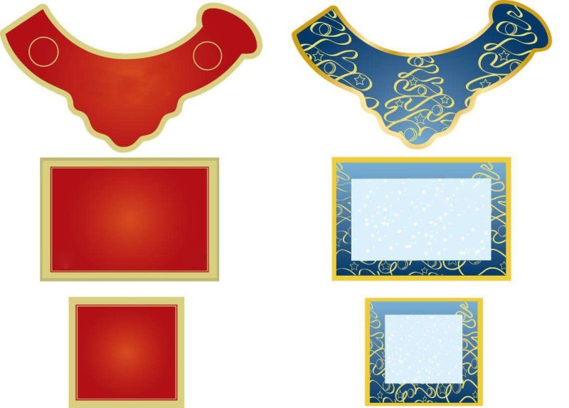 Наклейки на шампанское пустые