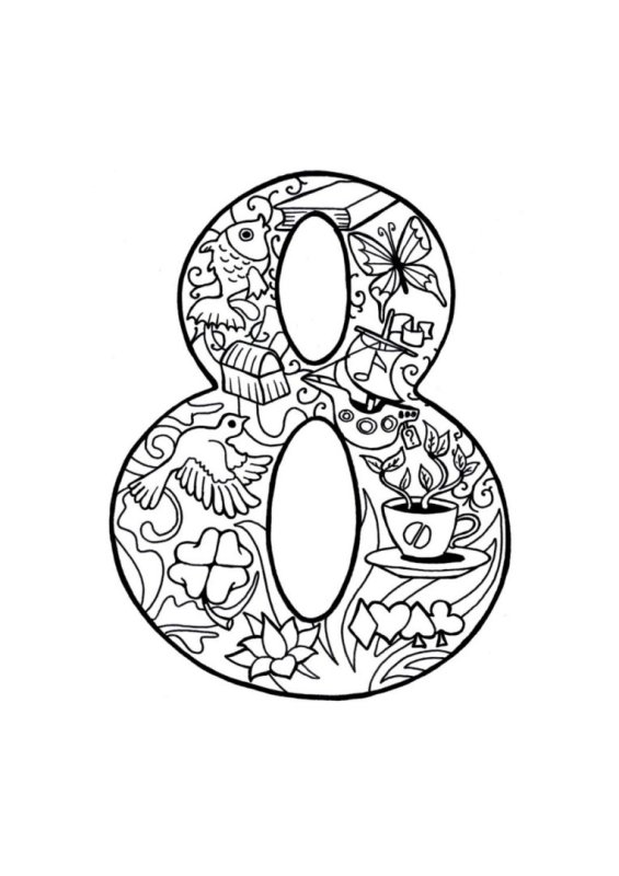 Цифра 8 на 8 марта
