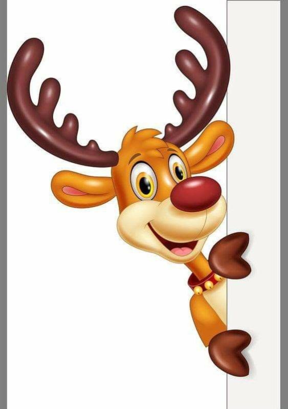 Олень выглядывает из за угла