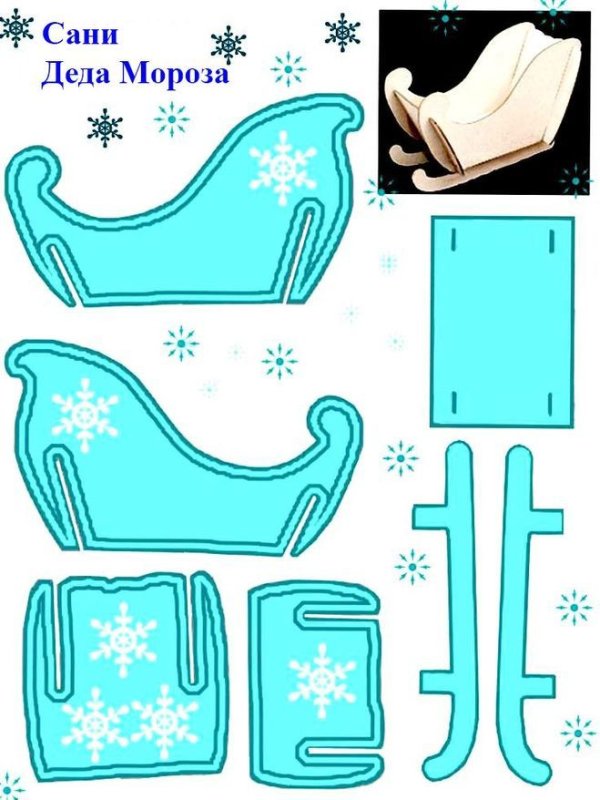 Лекало для саней новогодние