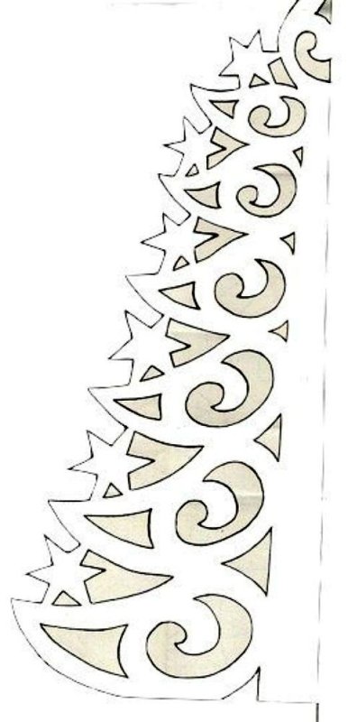 Елочка трафарет для вырезания