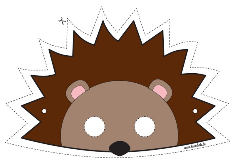 Новогодняя маска Ежик