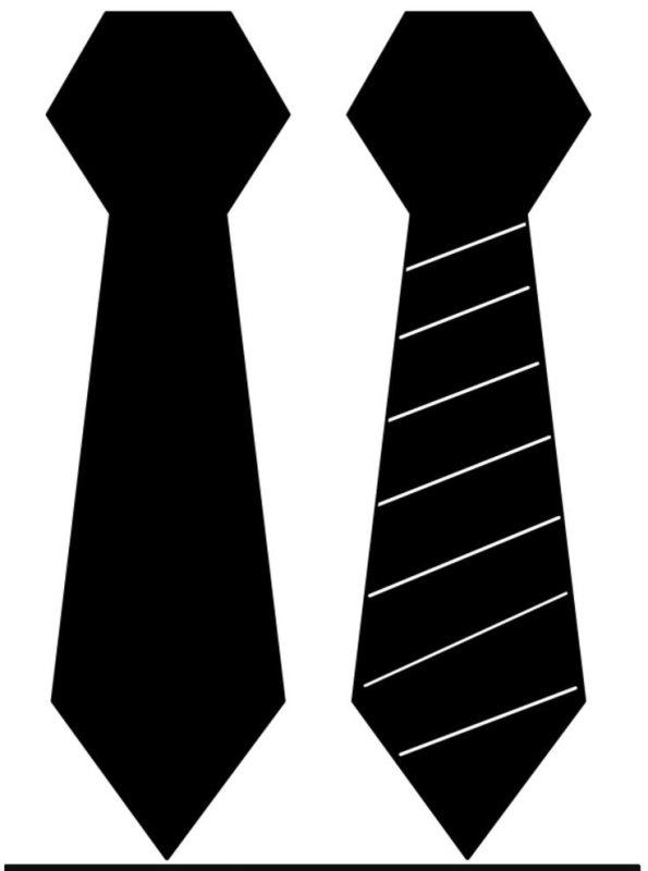 Галстук шаблон для печати