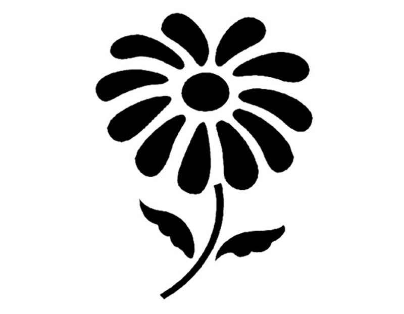 Ромашка трафарет