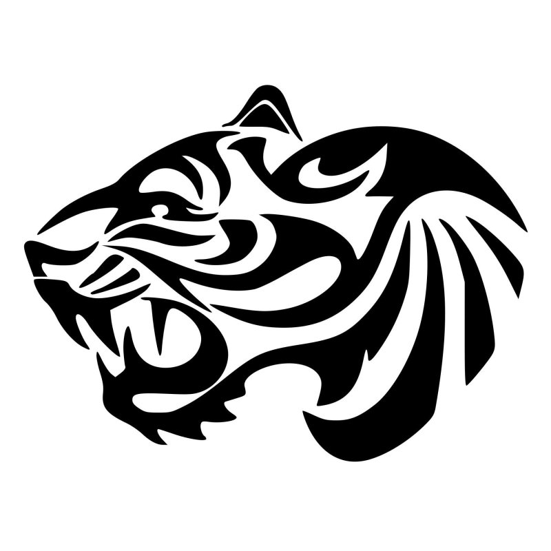 Тату тигр трайбл