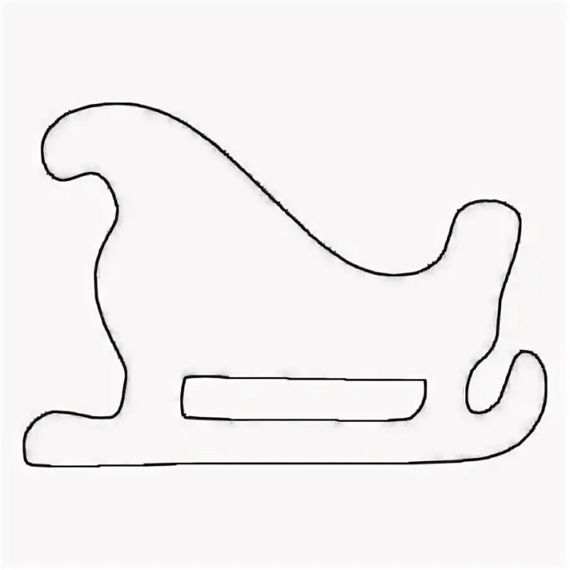 Сани трафарет