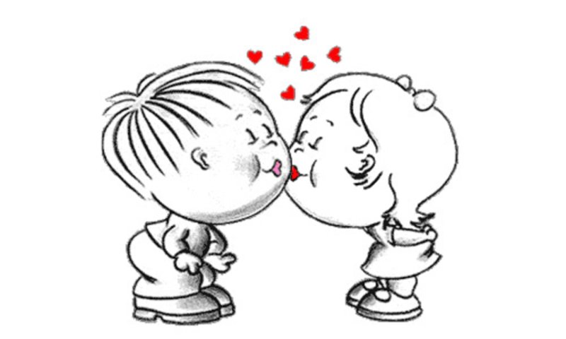 Поцелуй с сердечком