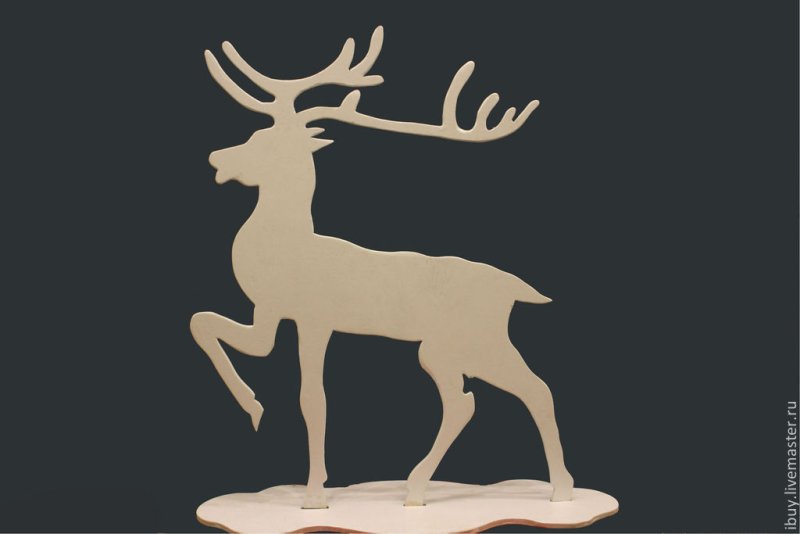 Олени из картона на новый год