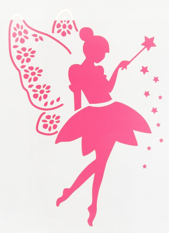 Фея со звездами трафарет