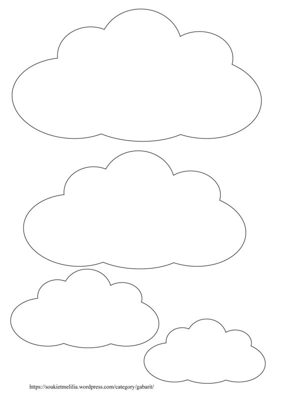 Облако из фетра выкройка