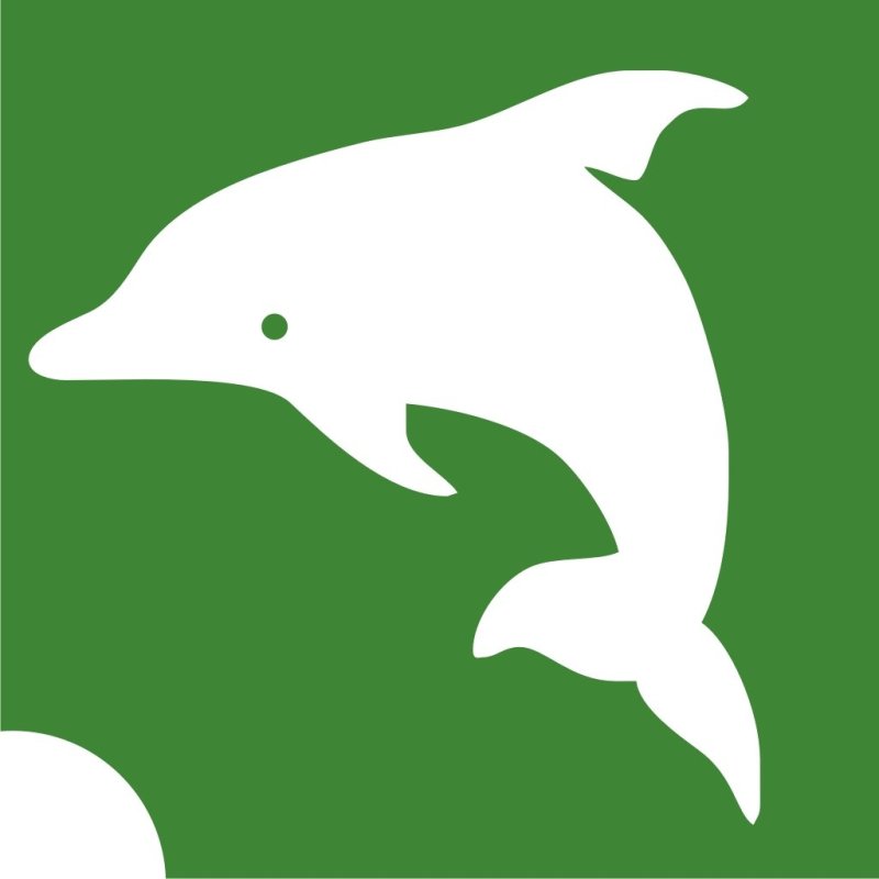 Дельфин трафарет