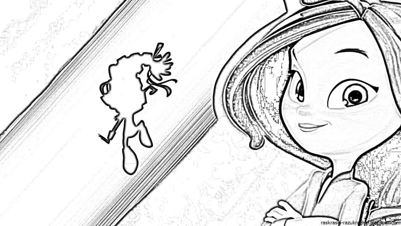 Раскраска сказочный патруль Снежка Маша и Варя