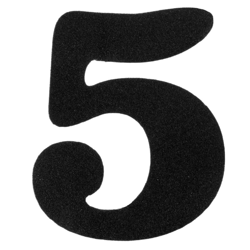 Цифра 5 черная