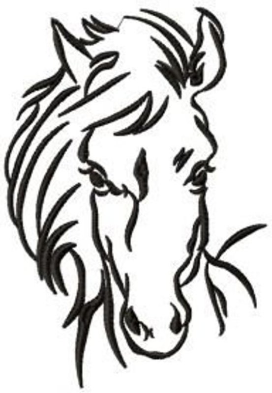 Эскиз лошади для выжигания