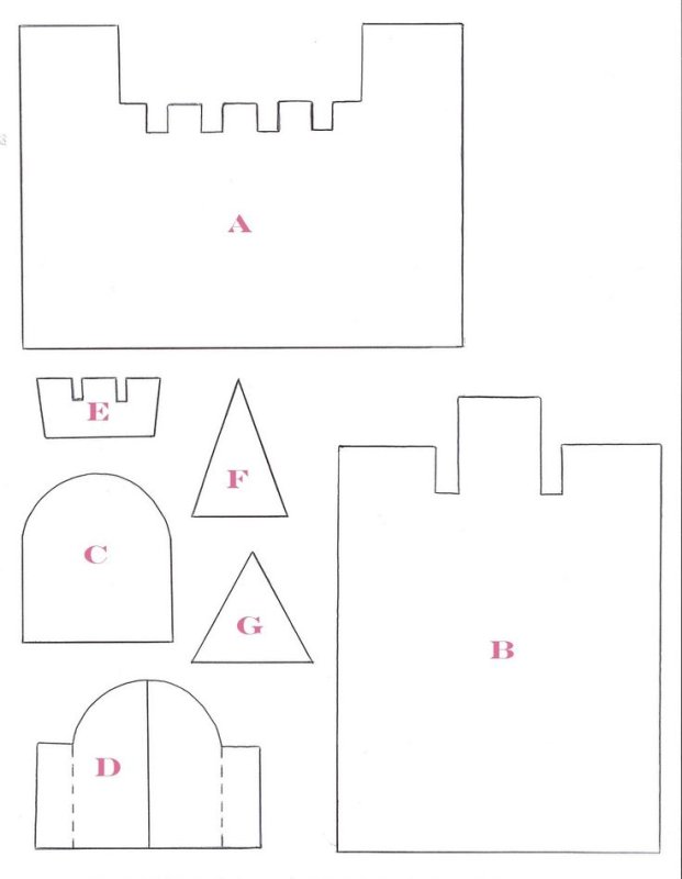 Макет замка из бумаги