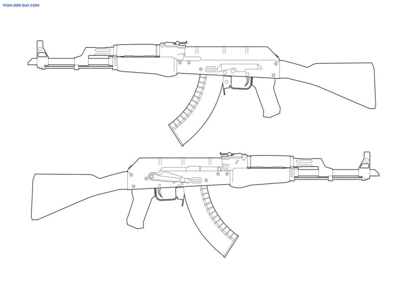 AK 74 чертеж