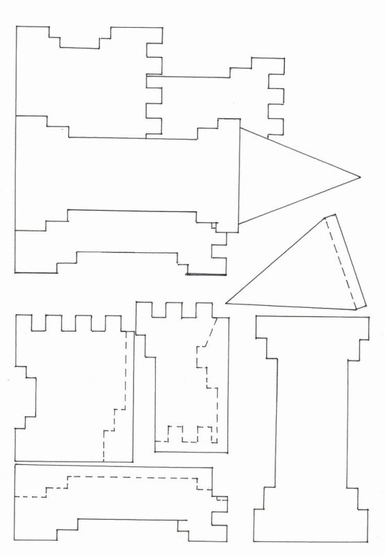 Замок развертка для склеивания