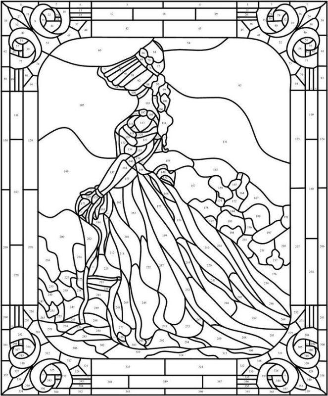 Витраж раскраска