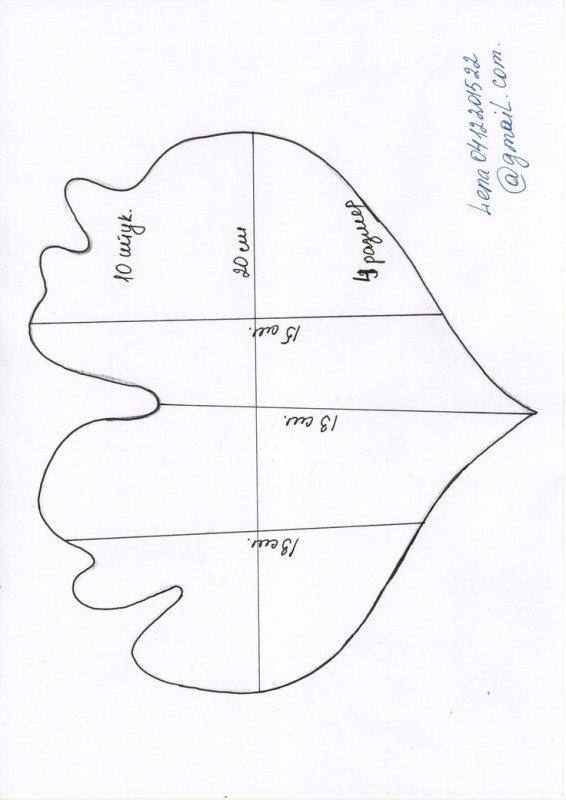 Лекало лепестка пиона