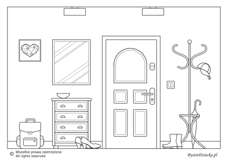 Раскраска комната