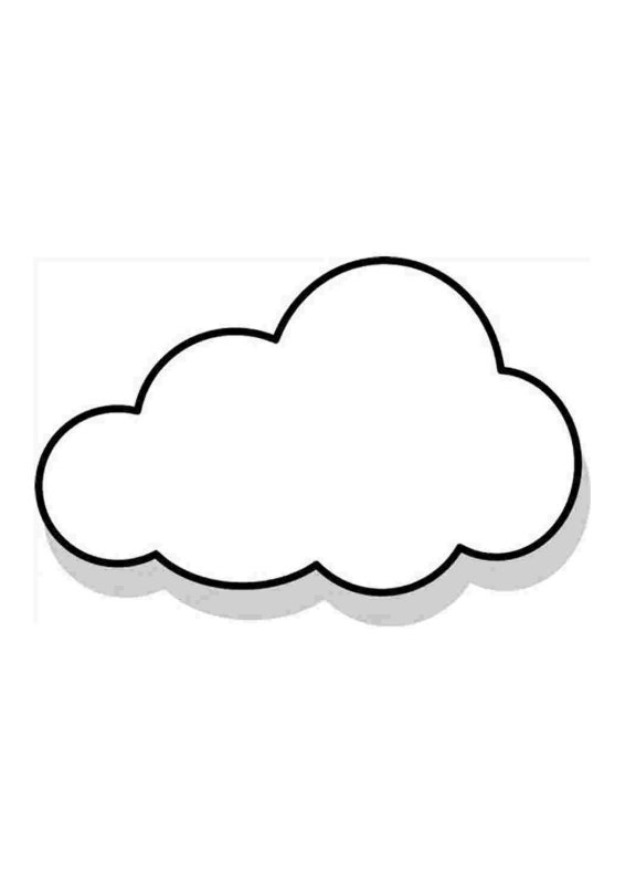 Облако трафарет для вырезания