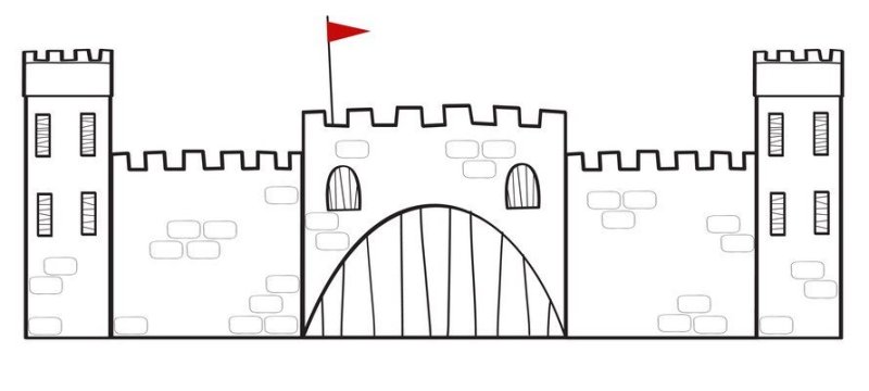 Замок трафарет