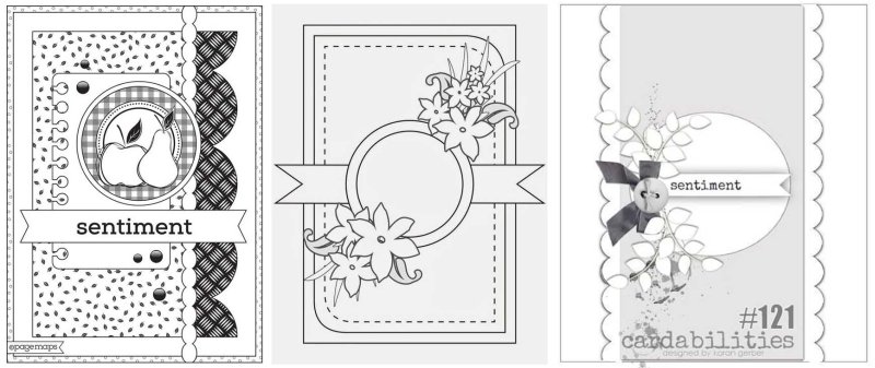 Скетчи для открыток скрапбукинга с примерами