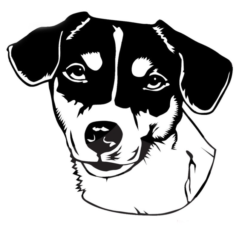 Силуэт Джек Рассел терьера