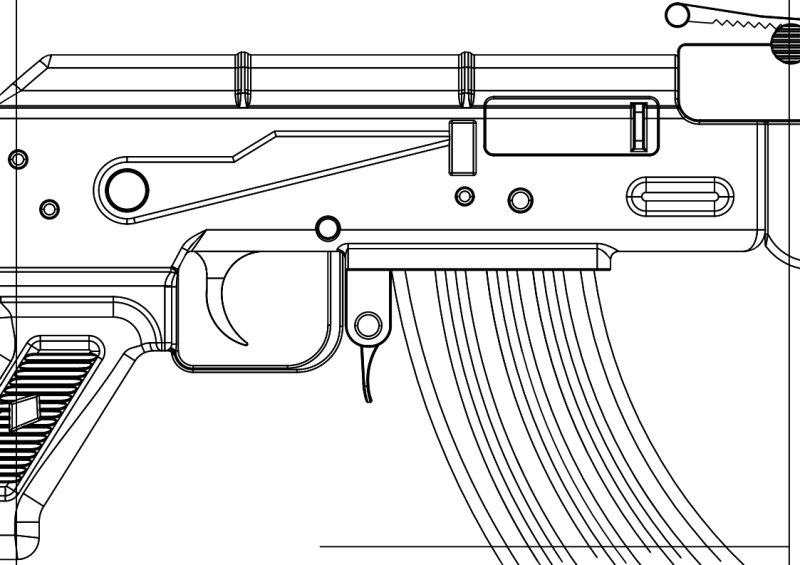 Ак74 автомат чертеж
