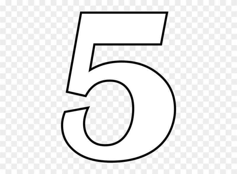 Цифра 5 для торта трафарет