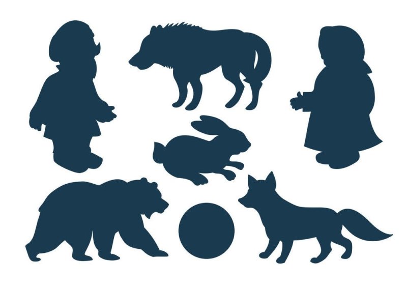 Герои сказок для театра теней