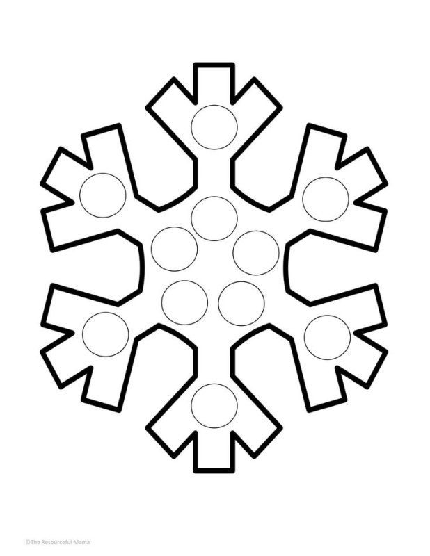 Трафарет «снежинки»