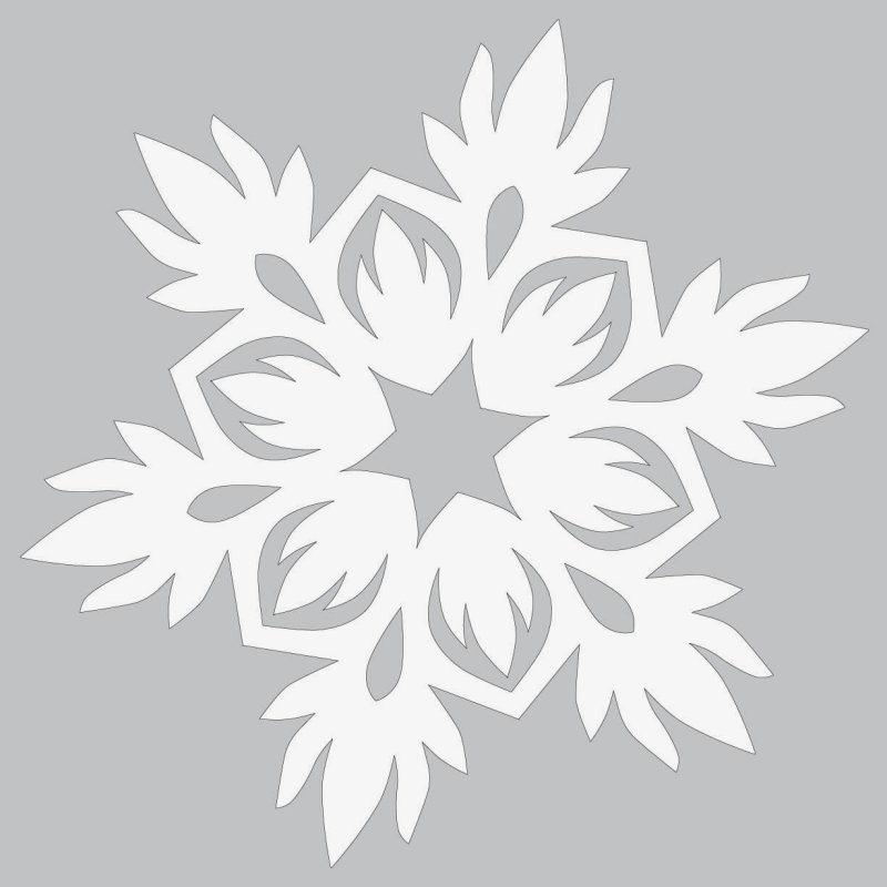 Снежинки из бумаги на окна