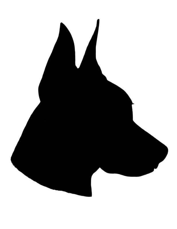 Силуэт головы собаки