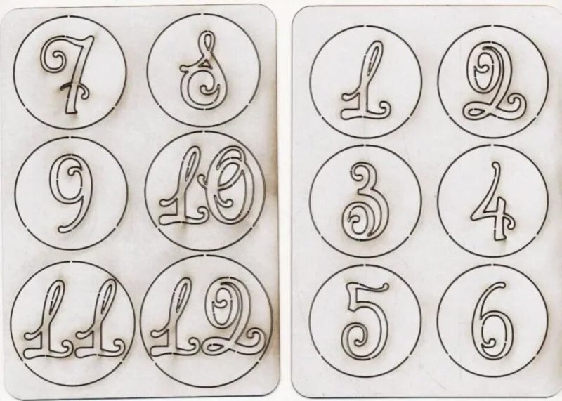 Красивые цифры для вырезания