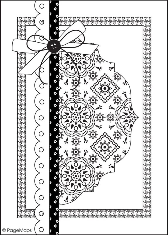 Скетч для открытки Скрапбукинг