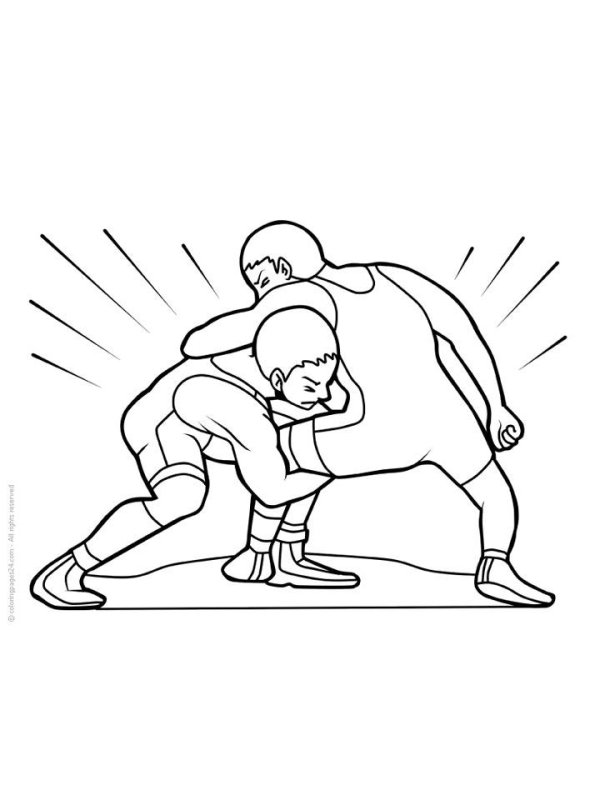 Борец рисунок