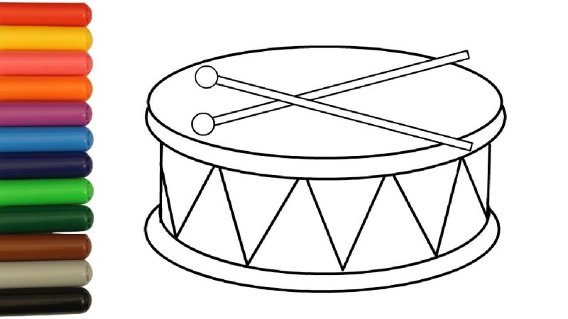 Нарисовать барабан