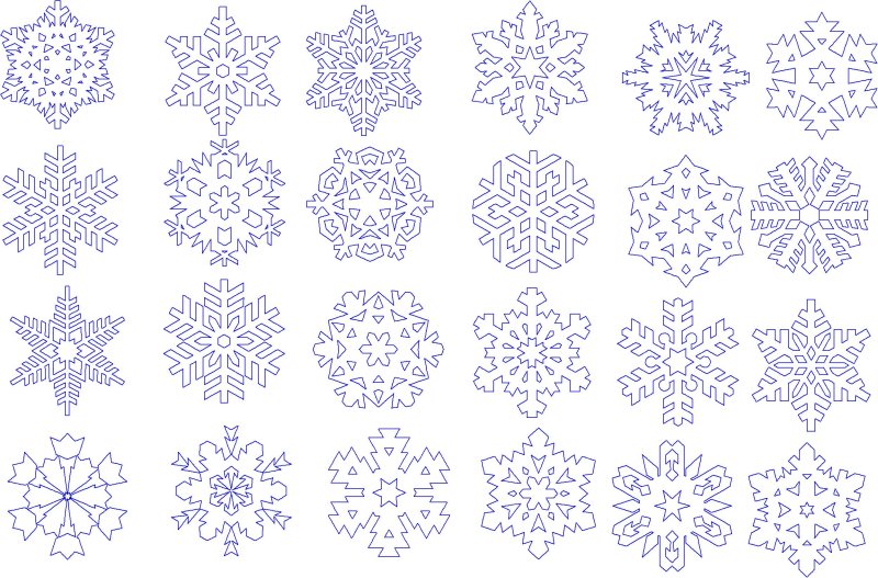 Снежинки печать