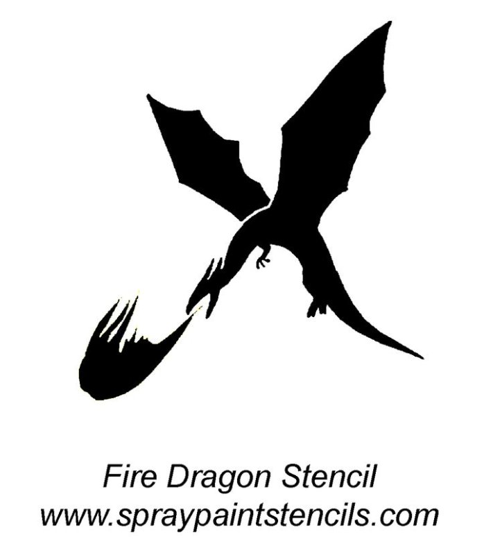 Трафареты драконов