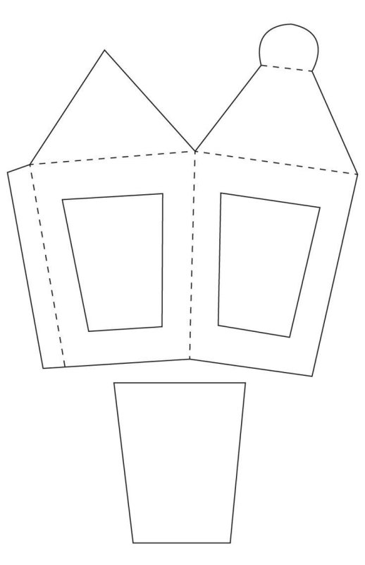 Развертка новогоднего фонарика